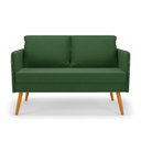 Ver imagem 7 de Namoradeira 02 Lugares Mari Suede Pés Palito Castanho - D’Rossi Cor Verde