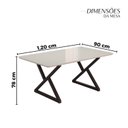 Ver imagem 4 de Conjunto para Sala de Jantar Mesa Império 120x90 com 4 Cadeiras Rubi