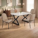 Ver imagem 1 de Conjunto para Sala de Jantar Mesa Império 120x90 com 4 Cadeiras Rubi