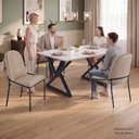Ver imagem 6 de Conjunto para Sala de Jantar Mesa Império 120x90 com 4 Cadeiras Rubi