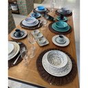 Ver imagem 7 de Kit 6 Pratos Sobremesa Melamina Turkuaz Cinza 21cm Resistente Não Quebra Piscina Crianças Buffet
