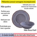 Ver imagem 3 de Kit 6 Pratos Sobremesa Melamina Turkuaz Cinza 21cm Resistente Não Quebra Piscina Crianças Buffet