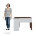 Ver imagem 5 de Mesa Escrivaninha 2 em 1 com Nichos Arbo A06 Ipê/branco - Mpozenato