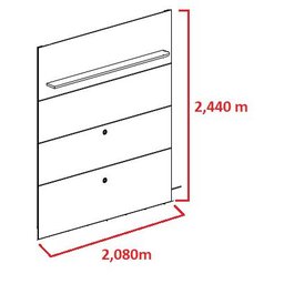 Painel Piso-Teto Guaporé para TV de até 75 polegadas - Calacata/OffWhite - Madetec - 3