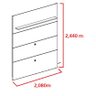 Painel Piso-Teto Guaporé para TV de até 75 polegadas - Calacata/OffWhite - Madetec - 3