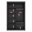 Ver imagem 5 de Closet Solteiro Premium 4 Gavetas Preto Tx Amoudi Móveis