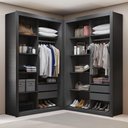 Ver imagem 1 de Closet Solteiro Premium 4 Gavetas Preto Tx Amoudi Móveis