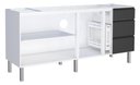 Ver imagem 2 de Gabinete / Balcão de Cozinha Ga em Aço para Pia de 2.00m 3 Gavetas com Corrediças Telescópicas Cor P