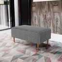Ver imagem 2 de Puff Decorativo Para Sala De Estar Cléo W01 Pés Palito 90 cm Pied Poule - Lyam Decor