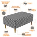 Ver imagem 4 de Puff Decorativo Para Sala De Estar Cléo W01 Pés Palito 90 cm Pied Poule - Lyam Decor