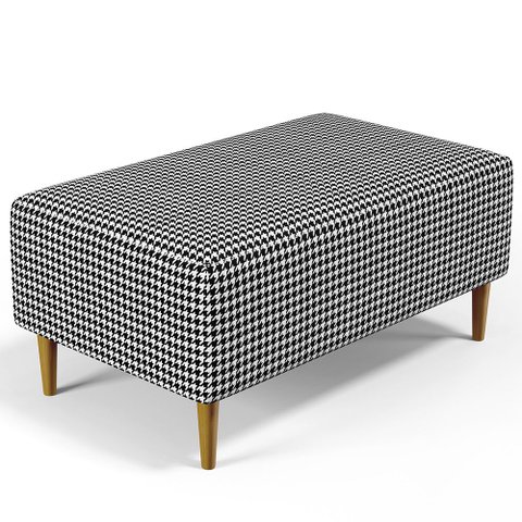 Puff Decorativo Para Sala De Estar Cléo W01 Pés Palito 90 cm Pied Poule - Lyam Decor
