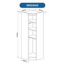 Ver imagem 5 de Guarda-Roupa Modulado 3 Peças Infinity Branco/Line/Blush