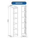 Ver imagem 4 de Guarda-Roupa Modulado 3 Peças Infinity Branco/Line/Blush