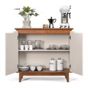 Ver imagem 4 de Aparador Bancada Sala Buffet Balcão Armário Cozinha Cantinho do Café 2 Portas Flow