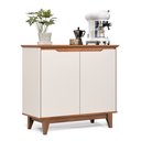 Ver imagem 3 de Aparador Bancada Sala Buffet Balcão Armário Cozinha Cantinho do Café 2 Portas Flow