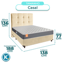 Ver imagem 3 de Conjunto Cama Box Blindado Casal + Colchão D23 Pro Inducol + Cabeceira