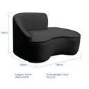 Ver imagem 3 de Divã Recamier Curvo Sala de Estar Recepção Marrocos 160cm Lado Direito Linho