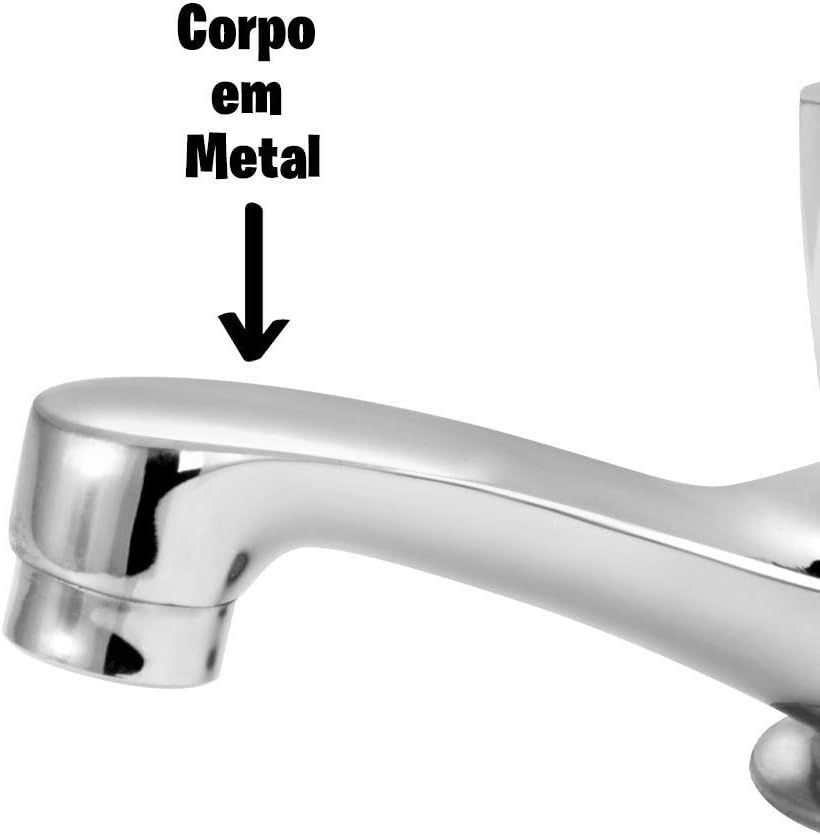 Torneira 1194 Lavatório Bancada C50 Metal Luxo Casagrande Mundial Multiuso - 4