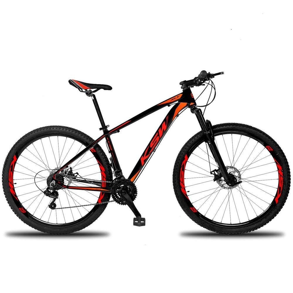 Bicicleta Xlt Ksw 24V Câmbios Shimano 32r Aro 29 MTB 21" Preto/Laranja - 237 - 1