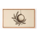 Ver imagem 2 de Quadro Decorativo N°131 105x60cm - Panorâmico Natal Bola e Pinheiro - Madeira Clara - Rollflex