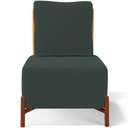 Ver imagem 3 de Poltrona Decorativa Sala de Estar Living Hungria L02 Couríssimo Whisky Suede Verde Musgo - Lyam Lyam