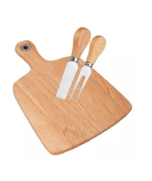 Tres Peças Tabua com Utensilios para Queijo de 19x26x1,2cm Unyhome