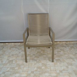Cadeira Leblon - Alumínio com Corda Náutica - Alumínio Fendi com Corda Náutica em Rami MÓVEIS E LAZE - 1