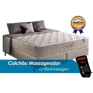 Colchão Queen Anjos Magnético c/Vibro Massagem Infravermelho Longo Commodite Molas Ensacadas (