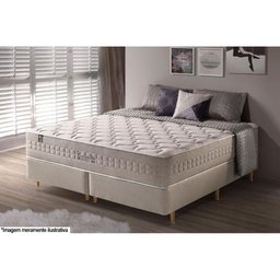 Colchão Queen Anjos Magnético c/Vibro Massagem Infravermelho Longo Commodite Molas Ensacadas ( - 5
