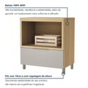 Ver imagem 5 de Balcão Forno 1 Gaveta Marquesa 80cm 100% MDF Cinza/Nature Greige