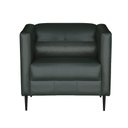 Ver imagem 1 de Poltrona Decorativa Pé De Ferro Iráklio Verde Couro - Gran Belo