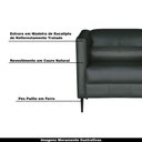 Ver imagem 3 de Poltrona Decorativa Pé De Ferro Iráklio Verde Couro - Gran Belo