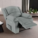 Ver imagem 7 de Poltrona do Papai Reclinável Sala de Cinema Barcelona Elétrica Touch Massagem Usb Pu Cinza