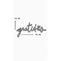 Kit Plaquinha Decorativa Gratidão Com 4 Quadrinhos Branco - 3