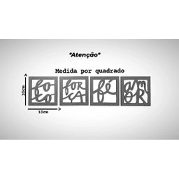 Kit Plaquinha Decorativa Gratidão Com 4 Quadrinhos Branco - 4