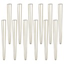 Ver imagem 1 de Kit 12 Pés de Metal 90 CM Hairpin Legs Aparador e Mesa de Canto Dourado