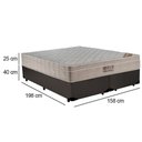 Ver imagem 6 de Cama Box Queen Bipartido Sintético + Colchão Ortobom Airtech Molas Ensacadas 65x158x198 Marrom