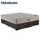 Ver imagem 4 de Cama Box Queen Bipartido Sintético + Colchão Ortobom Airtech Molas Ensacadas 65x158x198 Marrom