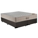 Ver imagem 1 de Cama Box Queen Bipartido Sintético + Colchão Ortobom Airtech Molas Ensacadas 65x158x198 Marrom