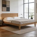Ver imagem 1 de Cama Queen de Madeira Maciça para Colchão 158x198 Mazzaro F06 Freijó - Lyam Decor