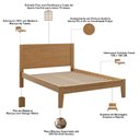 Ver imagem 5 de Cama Queen de Madeira Maciça para Colchão 158x198 Mazzaro F06 Freijó - Lyam Decor