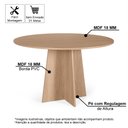 Ver imagem 2 de Mesa de Jantar Redonda 6 Lugares 120cm Isabela Jade - Straub Web