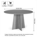 Ver imagem 3 de Mesa de Jantar Redonda 120cm 6 Lugares Isabela MDF Jade - Straub Web