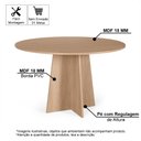 Ver imagem 2 de Mesa de Jantar Redonda 120cm 6 Lugares Isabela MDF Jade - Straub Web