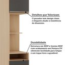 Ver imagem 4 de Mesa de Cabeceira Alta 1 Porta e 1 Gaveta 38cm Mônaco Luciane Móveis