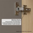 Ver imagem 6 de Mesa de Cabeceira Alta 1 Porta e 1 Gaveta 38cm Mônaco Luciane Móveis