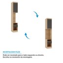 Ver imagem 3 de Mesa de Cabeceira Alta 1 Porta e 1 Gaveta 38cm Mônaco Luciane Móveis