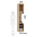 Ver imagem 2 de Mesa de Cabeceira Alta 1 Porta e 1 Gaveta 38cm Mônaco Luciane Móveis