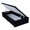 Ver imagem 1 de Cama Box Baú Solteiro Americano Mega Tecido Black - 096x203