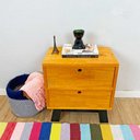 Ver imagem 1 de Mesa Lateral Woods Dual Gaveteiro Carvalho e Preto